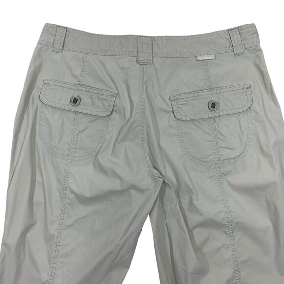 COLUMBIA Woman’s Cargo Capri cropped Pants beige  sz 6 - Picture 14 of 14